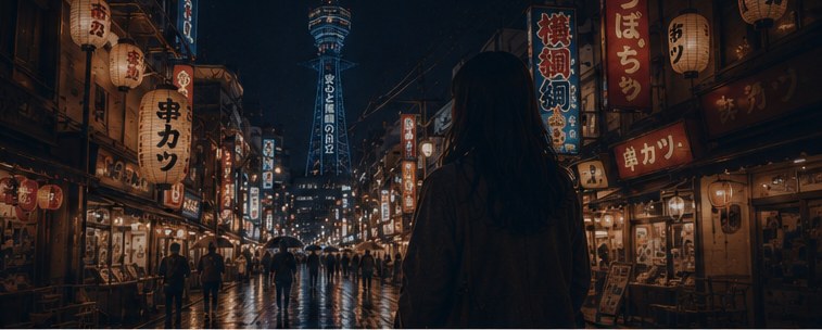 大阪——誰かを待つ夜