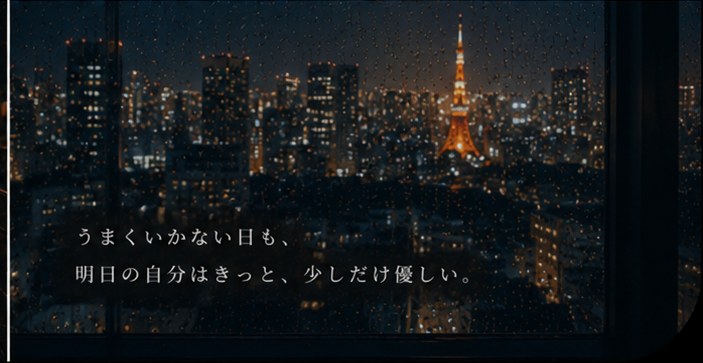 東京の夜——うまくいかない日も、明日の自分はきっと優しい